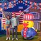 1 Set 5 ft Patriotic Inflatable Duck 4th of July Giant Inflatables Duck Outdoor Build-in LEDs Lights Blow Up Memorial Day Independence Day Decor for Car Parade Yard Patio Lawn